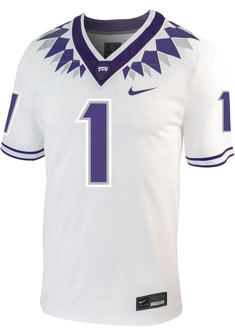 nike tcu horned frogs white replica game football jersey|tcu basketball jersey.